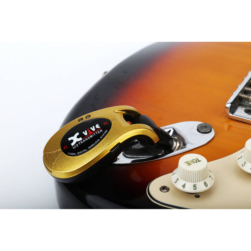 Xvive Audio U2 Digital Wireless System for Electric Guitars (Gold, 2.4 GHz)