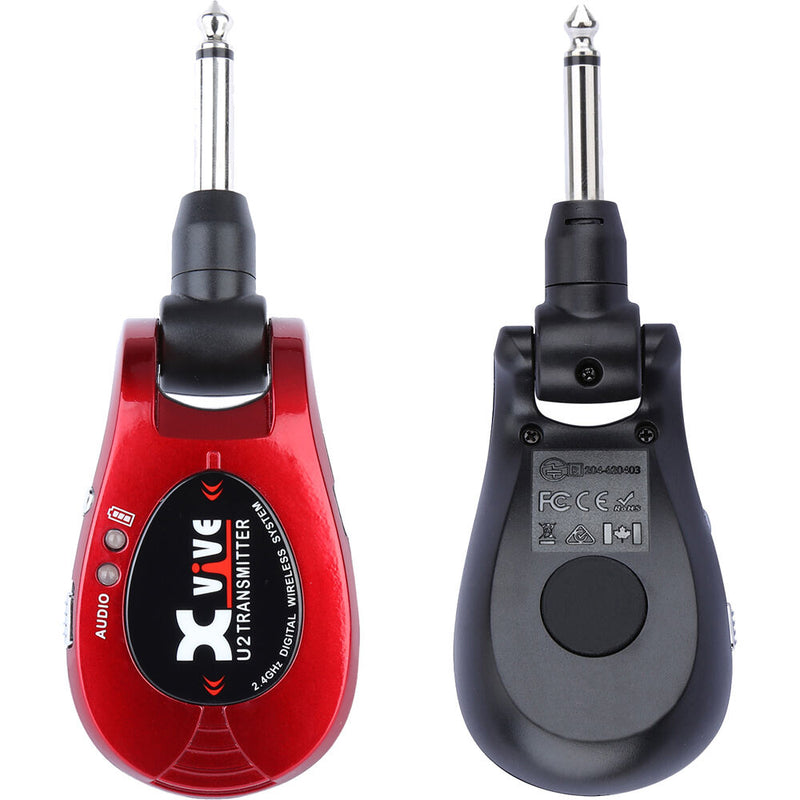 Xvive Audio U2 Digital Wireless System for Electric Guitars (Red, 2.4 GHz)