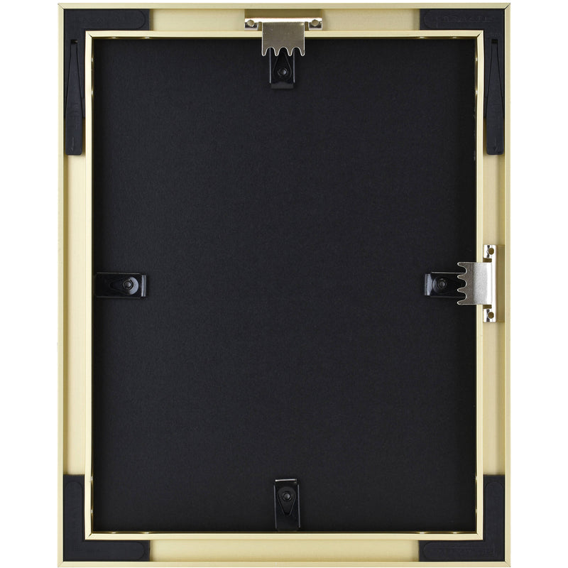 MCS Framatic Fineline Frame with 8 x 10" Glass & 5 x 7" Mat (Brass)