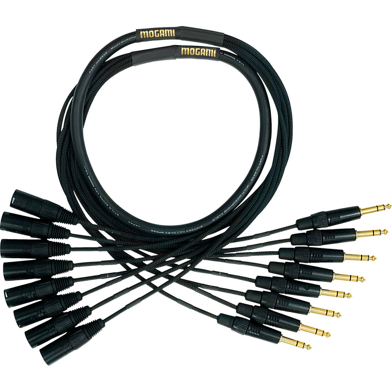 Mogami Gold 8 Channel Analog Snake Cable, 8x 1/4" TRS Male to 8x XLR Male - 50'