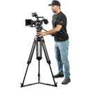 SHAPE Pro Video Carbon Fiber Tripod with 100mm Bowl & Fluid Head (33 lb Payload)