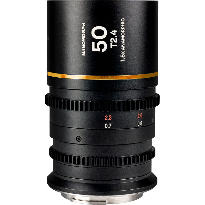 Venus Optics Laowa Nanomorph 50mm T2.4 1.5x S35 Anamorphic Lens (L Mount, Amber Flare)