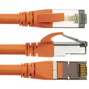 Pearstone Cat 7 Double-Shielded Ethernet Patch Cable (1', Orange)