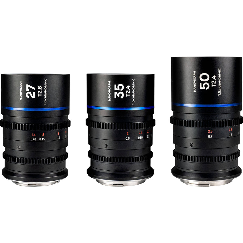 Venus Optics Laowa Nanomorph S35 Prime 3-Lens Bundle (Leica L, Blue Flare)