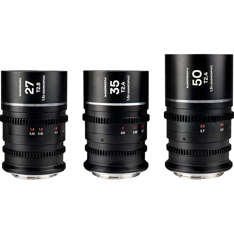 Venus Optics Laowa Nanomorph S35 Prime 3-Lens Bundle (Leica L, Silver Flare)