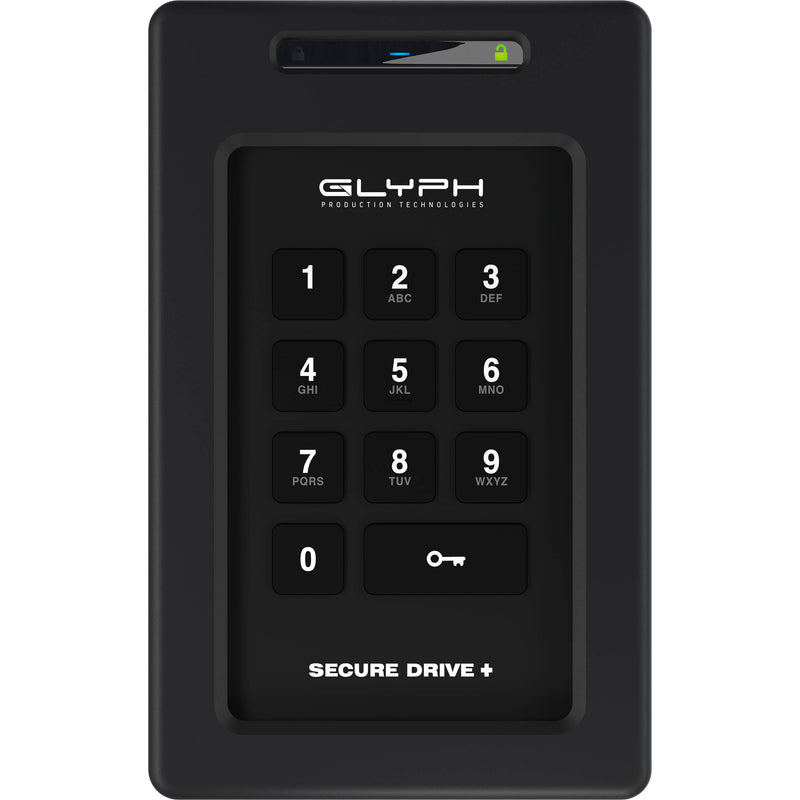 Glyph Technologies SecureDrive+ Professional External Hard Disk Drive with Keypad