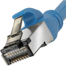 Pearstone Cat 7 Double-Shielded Ethernet Patch Cable (1', Blue)