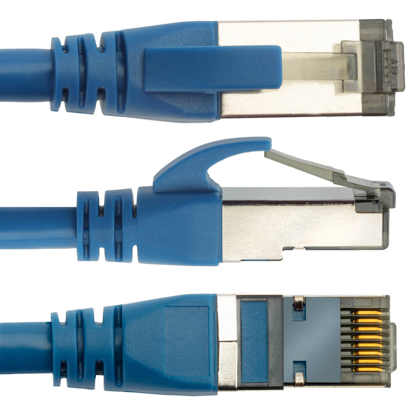 Pearstone Cat 7 Double-Shielded Ethernet Patch Cable (7', Blue)