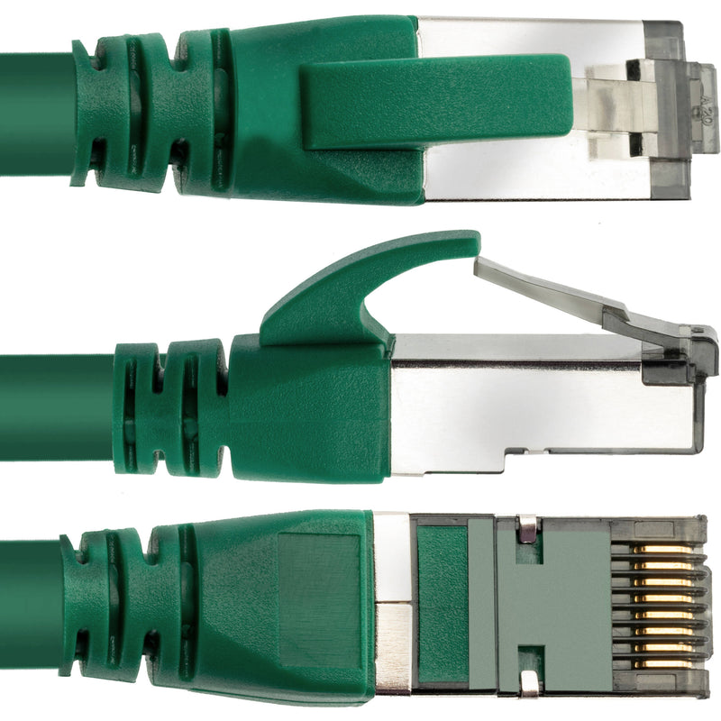 Pearstone Cat 7 Double-Shielded Ethernet Patch Cable (1', Green)