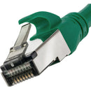 Pearstone Cat 7 Double-Shielded Ethernet Patch Cable (1', Green)