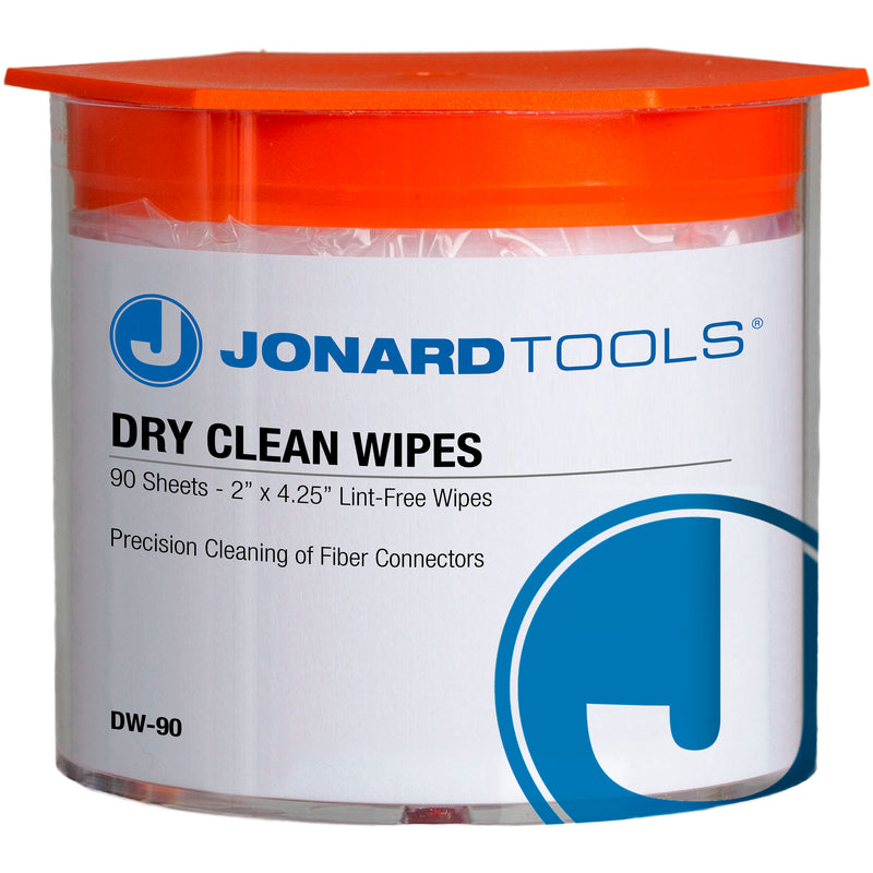 Jonard Tools DW-90 Dry Wipes for Cleaning Fiber (90-Pack)