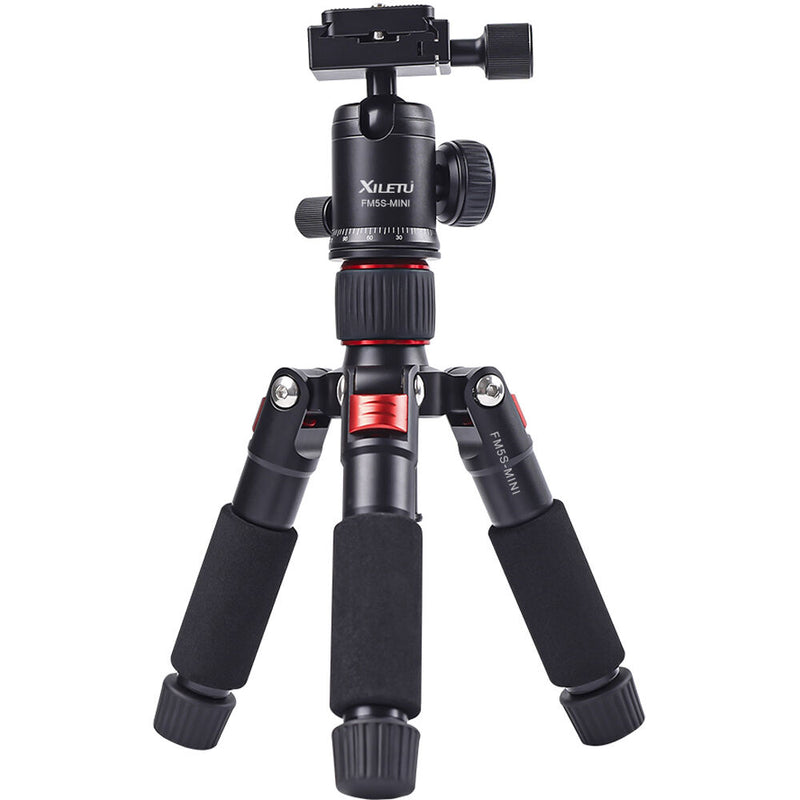 XILETU FM5S Portable Mini Tripod with 360&deg; Arca-Type Ball Head (Red)