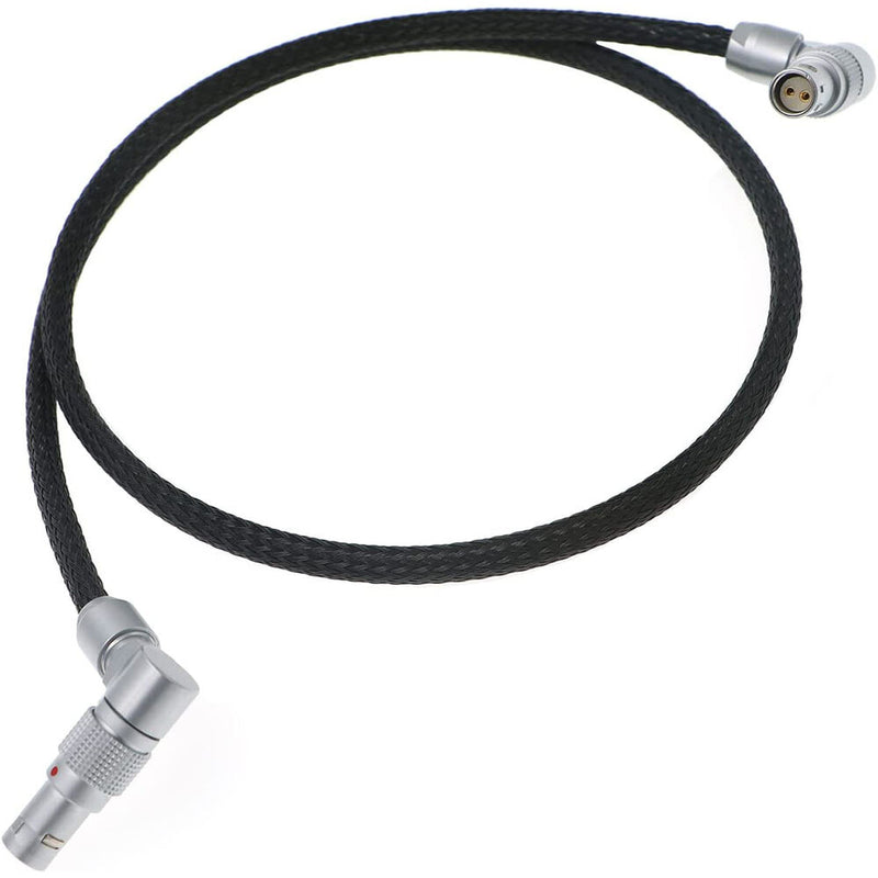 DigitalFoto Solution Limited Rotatable 2-Pin Female to Right-Angle 2-Pin Male Power Cable for RED KOMODO (19")