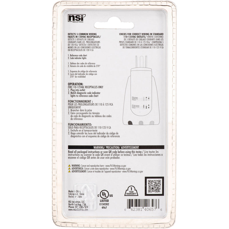 Platinum Tools TES-122 Receptacle Tester