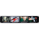 Marshall Electronics Quad 4.5" Rack-Mountable Monitor Unit with 3G-SDI, HDMI & Composite (2 RU)