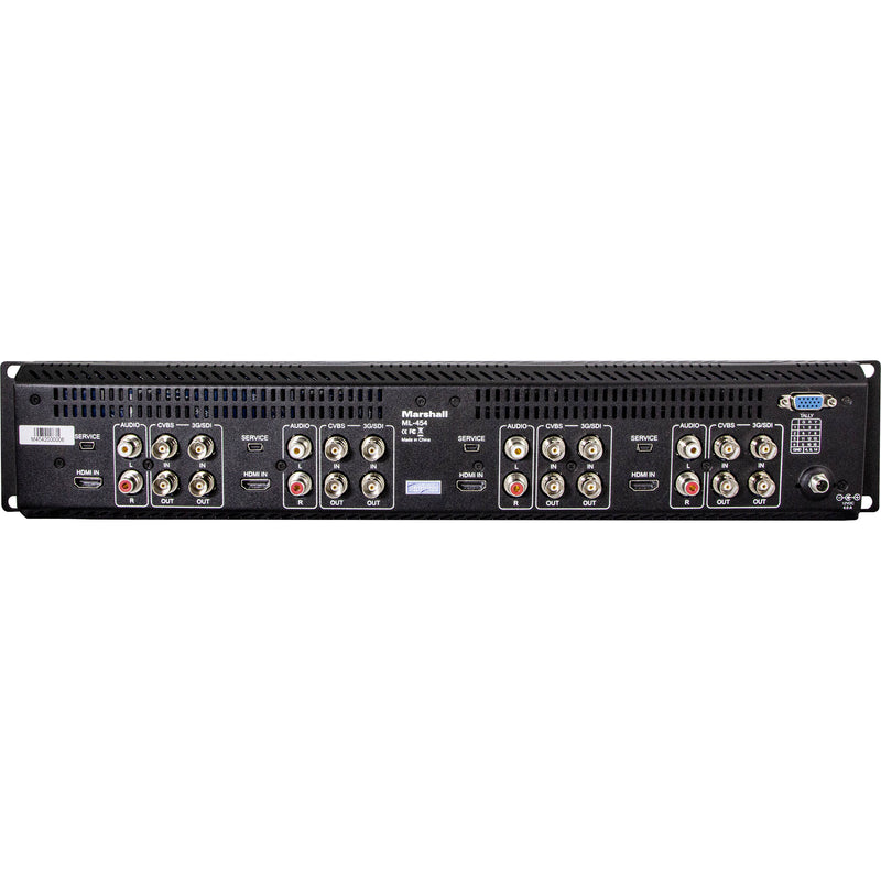 Marshall Electronics Quad 4.5" Rack-Mountable Monitor Unit with 3G-SDI, HDMI & Composite (2 RU)