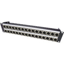 My Custom Shop 32-Port XLR Male Patch Panel with Neutrik NC3MD-L-1 and Rear Lacing Bar (2 RU)