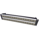 My Custom Shop 32-Port 4K/8K 12G-SDI Feed-Through BNC Patch Panel with Rear Lacing Bar (2 RU)