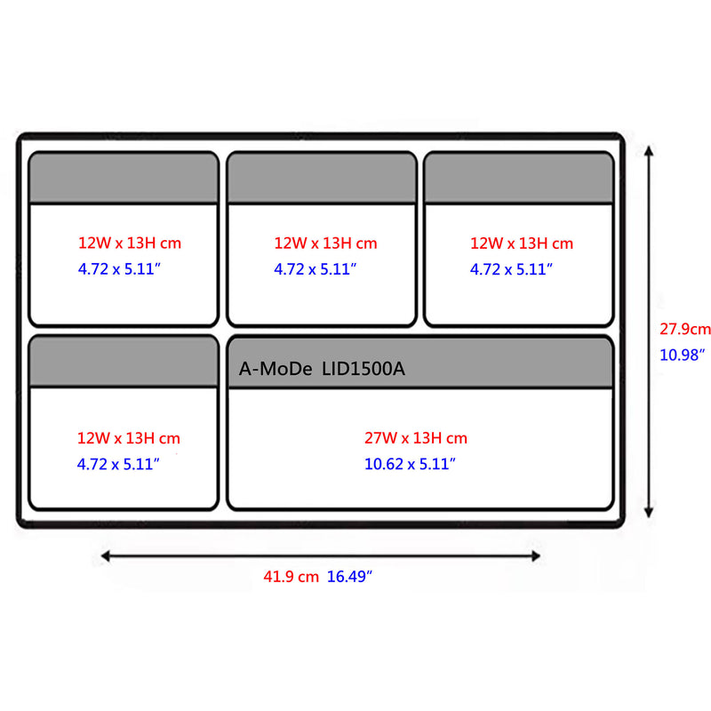 A-MoDe Limited Lid Organizer for Pelican 1500/IM2300 Storm Cases