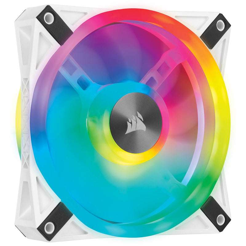 Corsair iCUE QL120 RGB 120mm PWM Lighting Node CORE Fan (3-Pack, White)