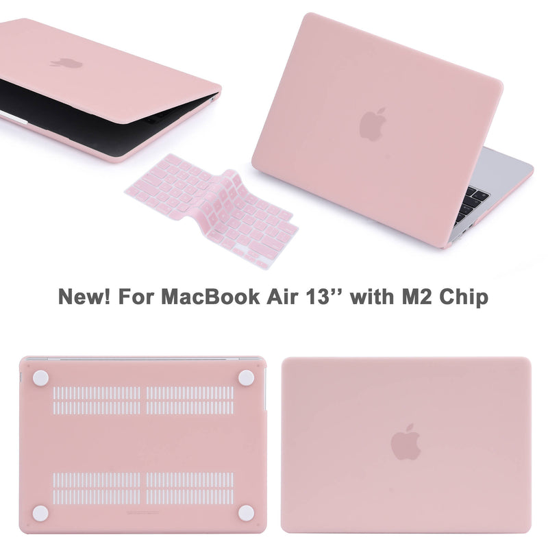 TechProtectus Colorlife Hard-Shell Case & Keyboard Cover for 13.6" MacBook Air M2 (Rose Quartz)