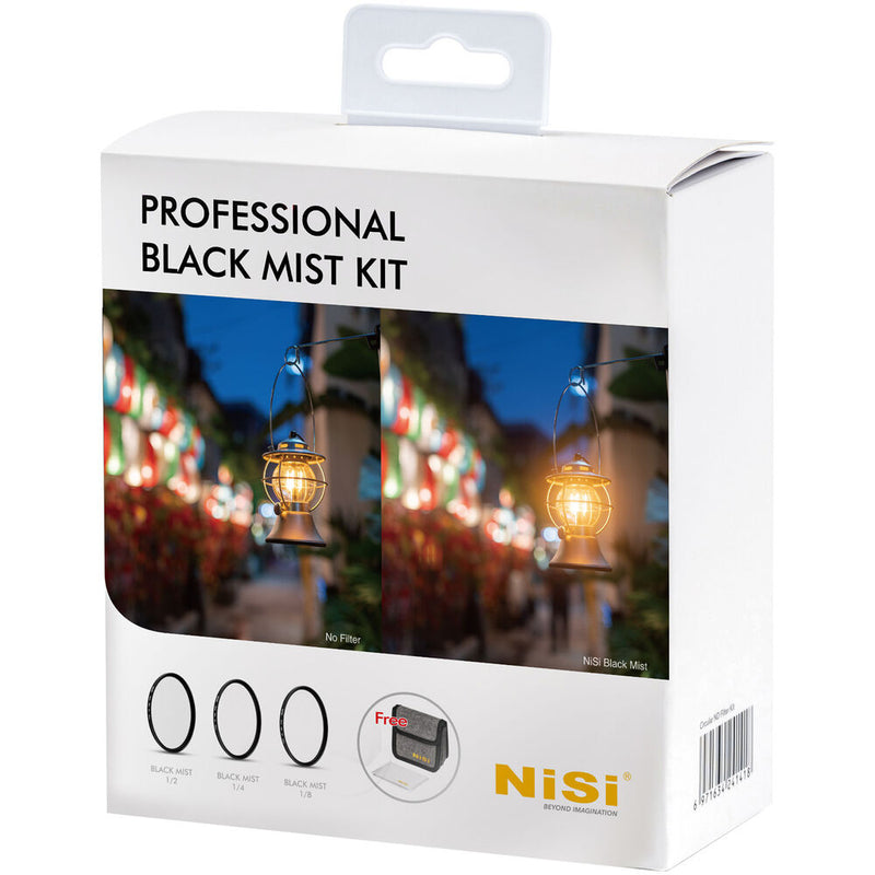 NiSi 95mm&nbsp;Professional Black Mist 1/2, 1/4, and 1/8 Filter Kit with Case