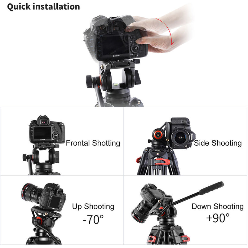 GVM JJL-JY Video Tripod System with Fluid Head