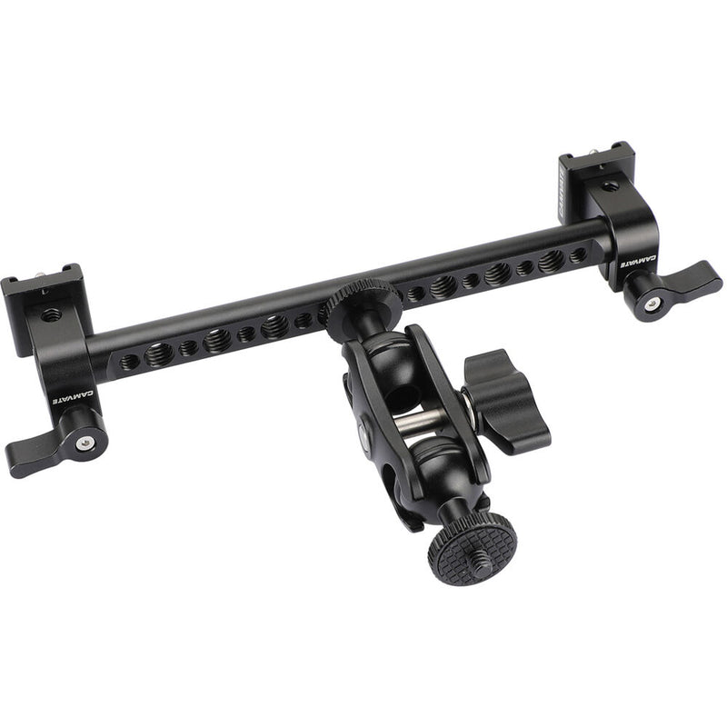 CAMVATE T-Bar Bracket Arm with Dual 1/4"-20 Ball Head & Double Cold Shoe Mounts