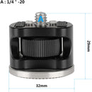 CAMVATE ARRI-Style Rosette Adapter with 1/4"-20 Thumbscrew & M6 Female Thread