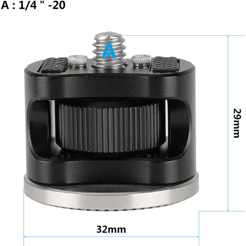 CAMVATE ARRI-Style Rosette Adapter with 1/4"-20 Thumbscrew & M6 Female Thread