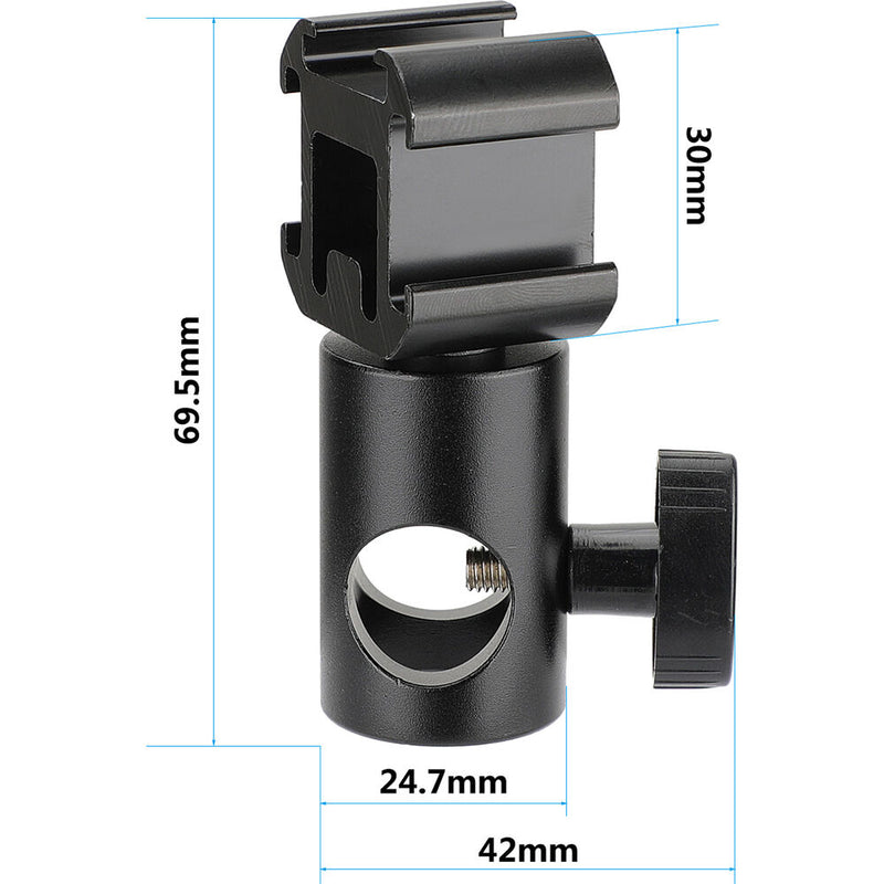 CAMVATE Light Stand Head with 3-Way Cold Shoe Mount Kit (16mm)