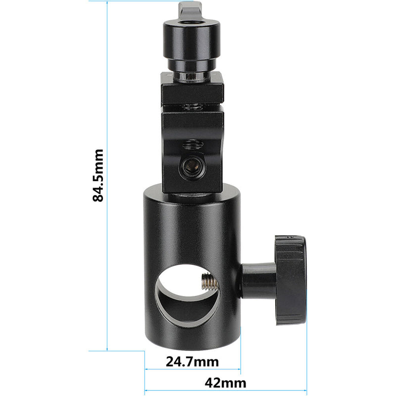 CAMVATE 16mm Light Stand Receiver with 15mm Single-Rod Clamp