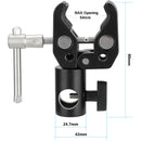 CAMVATE Multipurpose Super Crab Clamp with Light Stand Head Adapter Kit