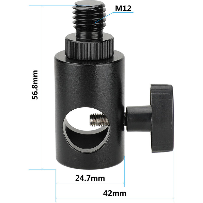 CAMVATE Light Stand Head Adapter with M12 Male Thread Screw