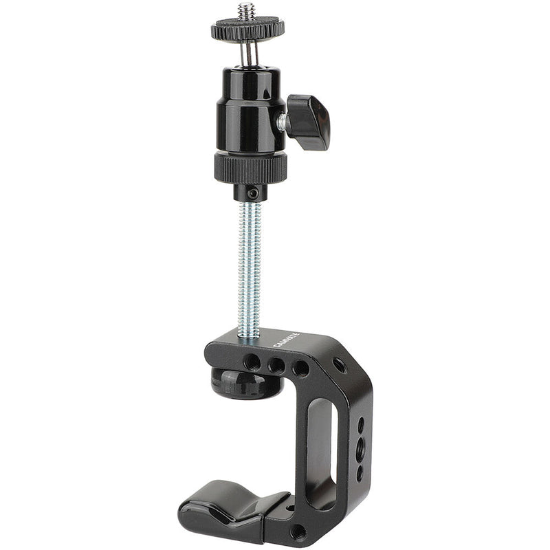 CAMVATE C-Clamp Desktop Holder with 1/4"-20 Ball Head Mount (Black)