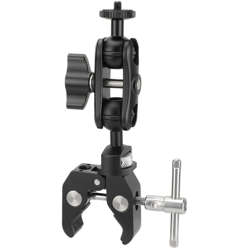 CAMVATE Super Crab Clamp with Dual 1/4"-20 Ball Head Arm