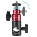 CAMVATE 5/8" Light Stand Head Adapter with Red 1/4"-20 Ball Head