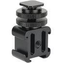 CAMVATE 3-Way Cold Shoe Mount with Cold Shoe Mount Adapter