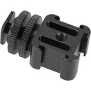 CAMVATE 3-Way Cold Shoe Mount with Cold Shoe Mount Adapter