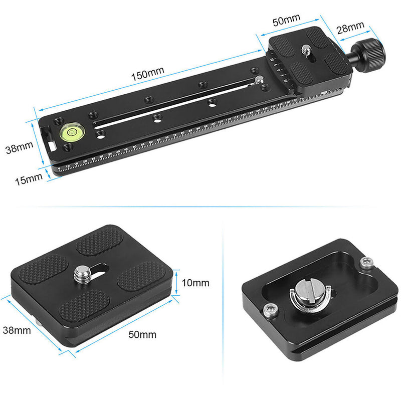 CAMVATE Slide Rail & Quick Release Plate Kit (7.9")