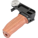 CAMVATE Ergonomic Wooden Hand Grip with ARRI Rosette M6 Thread Screw (Left Side)