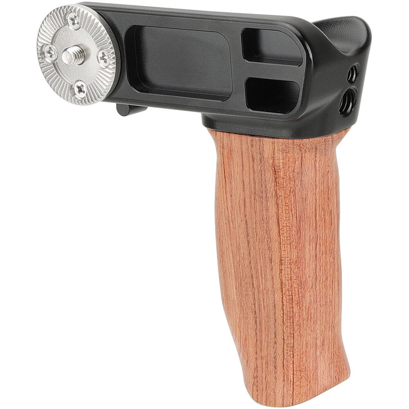 CAMVATE Ergonomic Wooden Hand Grip with ARRI Rosette M6 Thread Screw (Left Side)