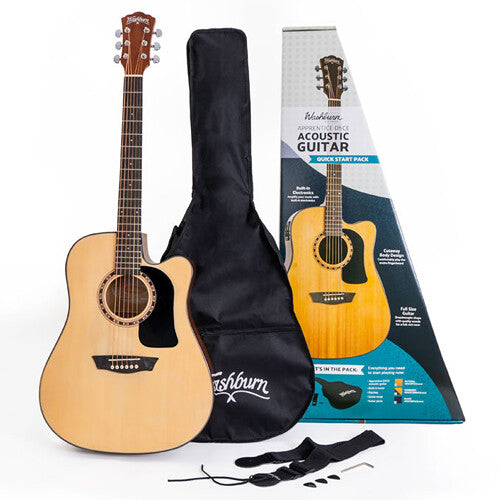 Washburn Apprentice D5CE-Pack Dreadnought Acoustic Guitar Pack