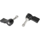 CAMVATE M6 Threading Ratchet Wingnut Assembly Rotating Knobs (Black, Pair)