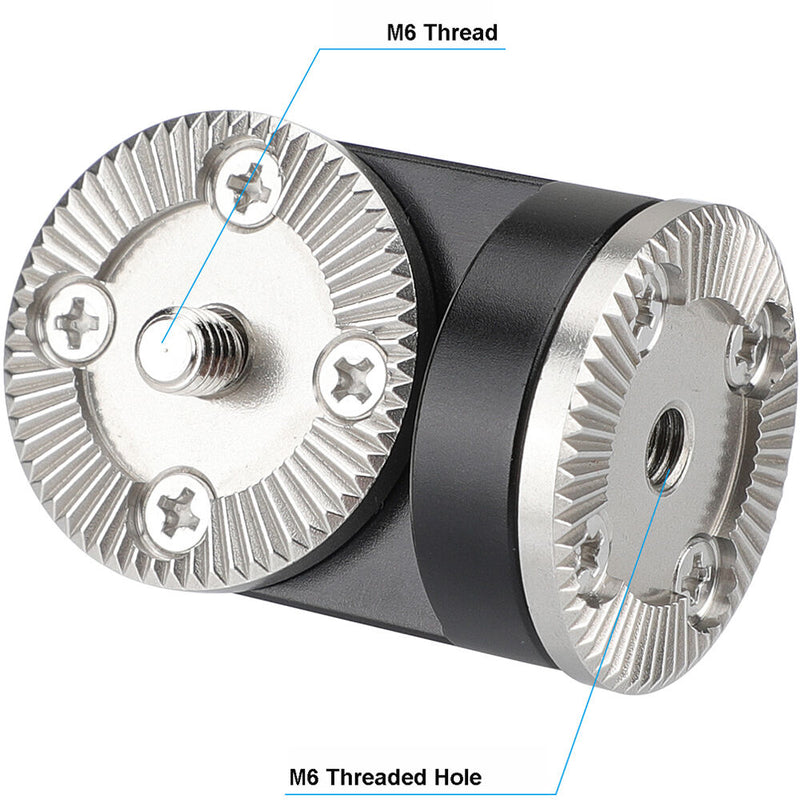 CAMVATE Vertical Double ARRI Rosette Extension Joint Mount with M6 Threads