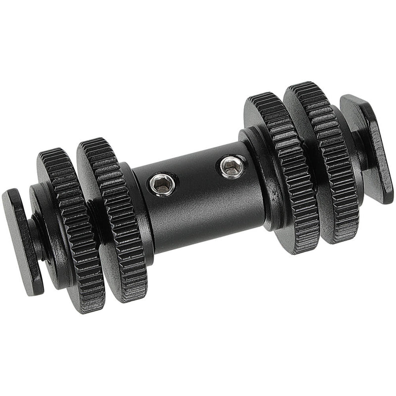 CAMVATE Double-Ended Cold Shoe Adapter with Lock Nuts