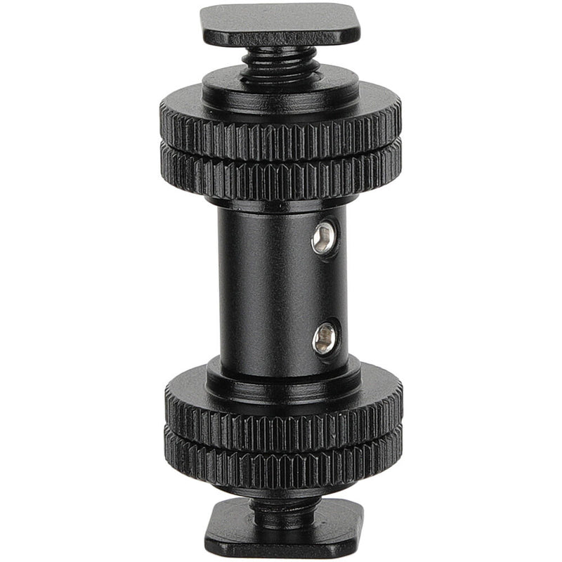 CAMVATE Double-Ended Cold Shoe Adapter with Lock Nuts