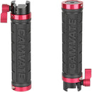 CAMVATE Rubber NATO Clamp Handgrip Set (2-Pack, Black/Red)