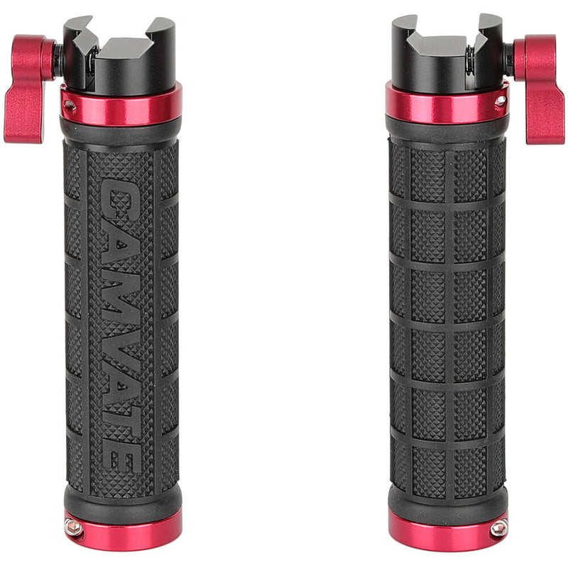 CAMVATE Rubber NATO Clamp Handgrip Set (2-Pack, Black/Red)