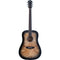 Washburn Deep Forest Burl D Dreadnought Acoustic Guitar (Black Fade)